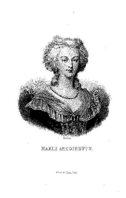 MARIE ANTOINETTE. Murell del.. Publi&eacute; par Furne, Paris.