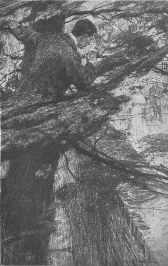 Illustration: THERE APPEARED TWO YOUNG PEOPLE MOVING
SLOWLY IN THE DIRECTION OF THE HOUSE