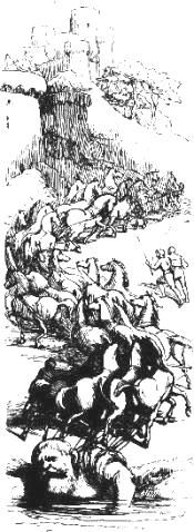 [Illustration:
               Jack maketh sport of Him,
                 and draggeth Him out of the Moat]