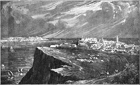 LISBON FROM ACROSS THE BAY

The scene of the great earthquake and tidal wave, Nov. 1, 1755,
when in six minutes sixty thousand people perished.