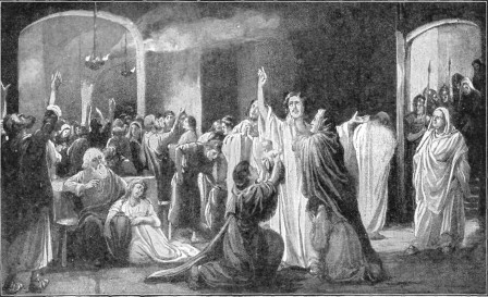 CHRISTIANS IN PRISON BENEATH THE
COLOSSEUM AWAITING MARTYRDOM

"And shall wear out the saints of the
Most High." Dan. 7:25.