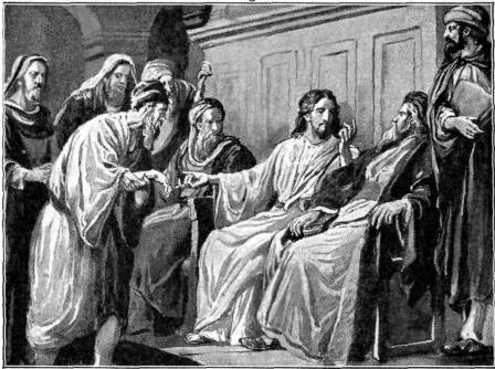 CHRIST HEALING THE MAN
WITH A WITHERED HAND

"It is lawful to do well on the Sabbath
days." Matt. 12:12.
