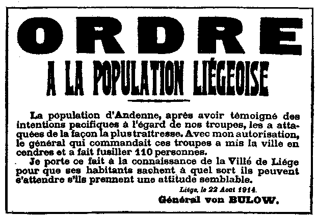 Von Bulow's greeting to the people of Li&egrave;ge