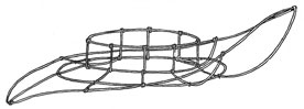 ROLLING WIRE BRIM. EIGHT SPOKES MORE MAY BE USED AND AS
MANY CIRCLES AS WISHED, ACCORDING TO THE COVERING USED