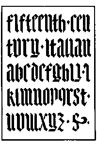 187. ITALIAN INLAID BLACKLETTERS. FROM A RUBBING. F.&nbsp;C.&nbsp;B.