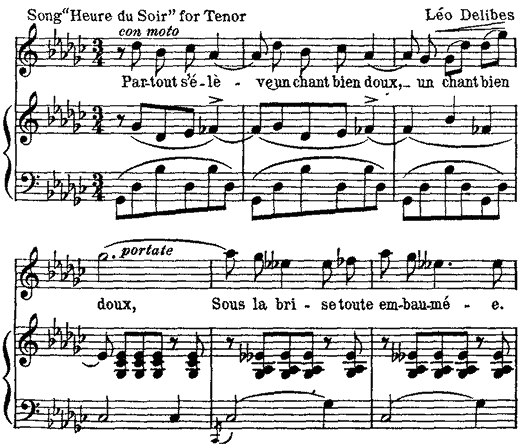 Song, Heure du Soir for Tenor, L�o Delibes