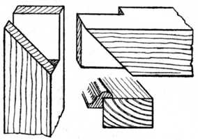 Fig. 159.&mdash;Tenon Joint with Mitred Face.