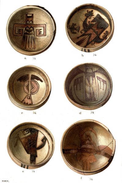PL. CXLVII&mdash;
FOOD BOWLS WITH FIGURES OF BIRDS, FROM SIKYATKI