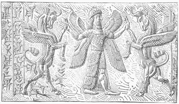 51.&mdash;ASSYRIAN CYLINDER. (Perrot and Chipiez.)