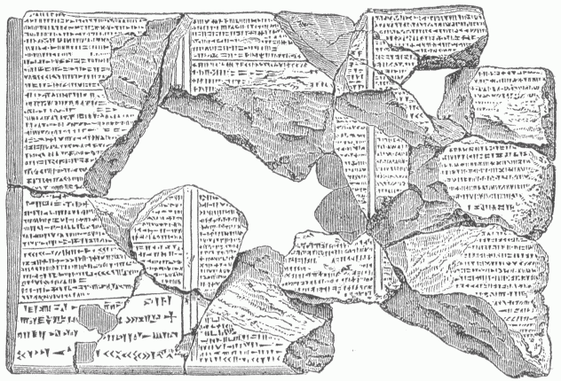 61.&mdash;BACK OF TABLET WITH ACCOUNT OF FLOOD. (Smith's
"Chaldean Genesis.")