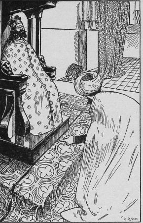 Purppuraviitta riippui h�nen hartioillaan.