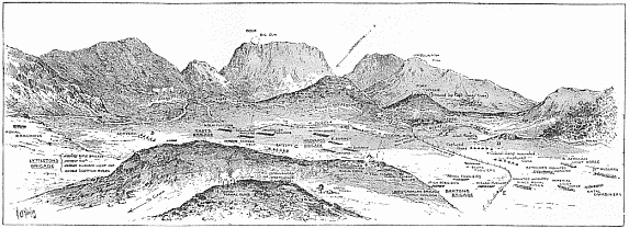 Sketch Plan of Battle of Colenso, Made on the Spot by
a Military Draughtsman.