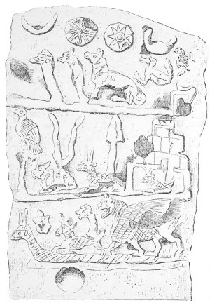 Fig. 10.&mdash;Stone of Merodach-Baladan I. (Smith's Assyrian
Discoveries).