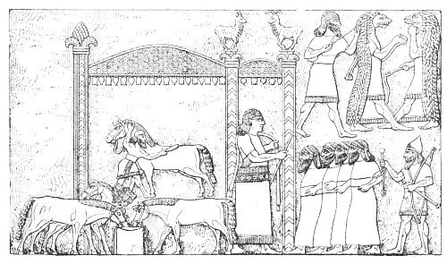 Fig. 67.&mdash;Interior of the Royal Tent; from Layard.