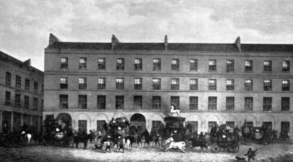 [By permission of "Bath Chronicle."

THE WHITE HART COACHING INN, BATH.