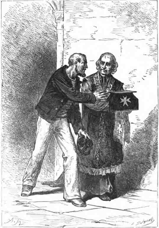 'Monsieur the cur�,' said he, 'stop a moment, if
you please.'