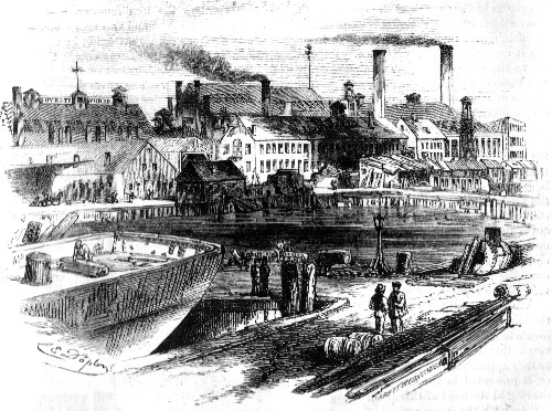 GENERAL VIEW OF THE NOVELTY IRON WORKS, NEW YORK, (As
seen from the East River.)