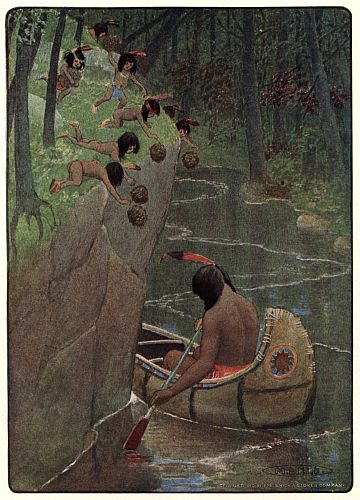 "HURLED THE PINE-CONES DOWN UPON HIM"&mdash;Page 278