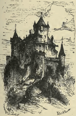 Hohen-Zollern rose from the
summit of a round steep mountain