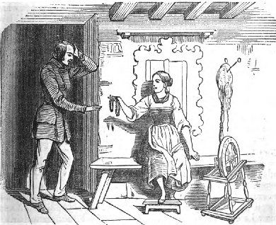 She took her necklace of garnets, with the
brooch, from
her neck and handed them to him.