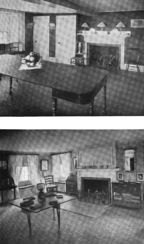 Plate XL.&mdash;Dining Room, Spencer-Pierce House; Living Room, Spencer-Pierce House.