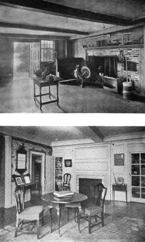 Plate LXXXIX.&mdash;Kitchen, Quincy Mansion; Parlor, Quincy Mansion.