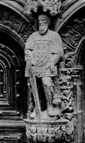 Illustration: STATUE OF PRINCE HENRY IN ARMOUR AT
BELEM.