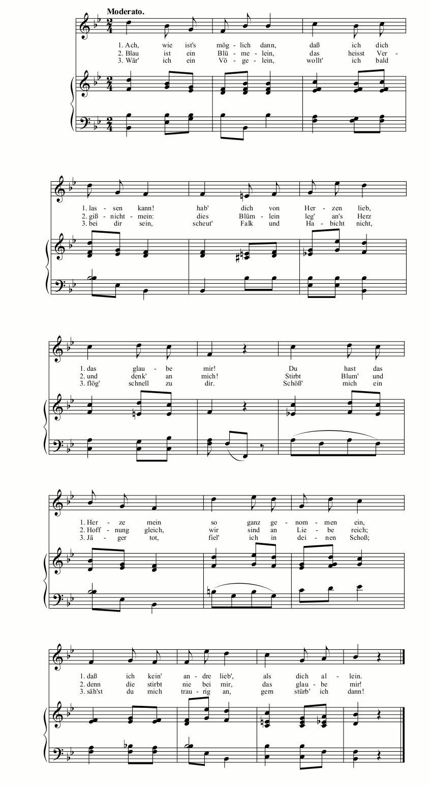 Musik f�r Blau bl�ht ein Bl�melein