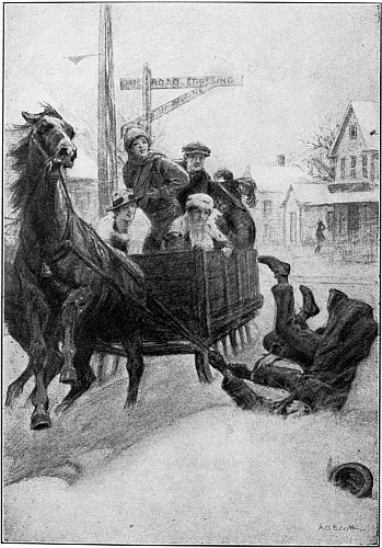 Zebedee lost his balance and shot over our heads into the soft snow.&mdash;Page 190