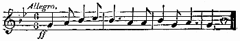 notation musicale
Allegro.
Stel-la ma-tu - ti- na! O - ra pro no - bis.