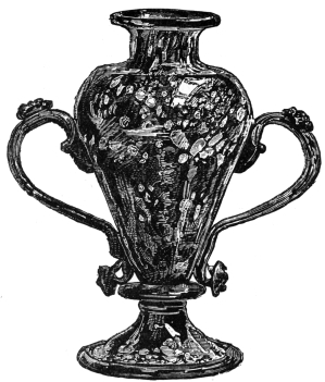GLASS VASE.&mdash;SPANISH (CADALSO), 17TH CENTURY.