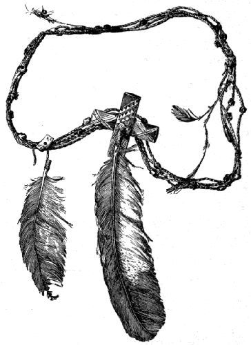 Fig.
439.&mdash;Four-strand medicine cord (Apache).