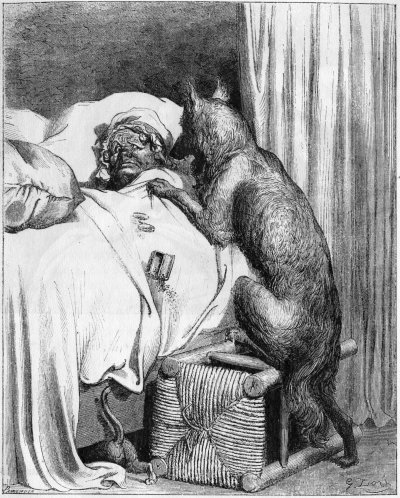 Der Wolf fri&szlig;t die Gro&szlig;mutter