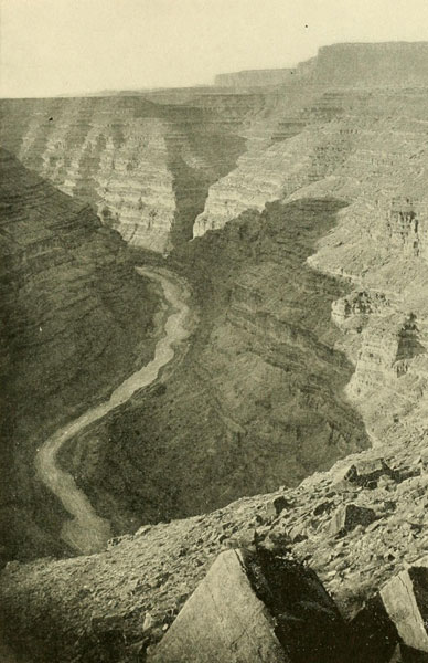 Canyon of San Juan
River Looking West at Honiket Trail, Utah.