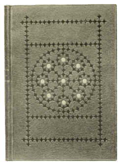 BOOK BINDING IN ORANGE YELLOW MOROCCO, WITH INLAY AND
BLIND TOOLING. BY PAUL KERSTEN