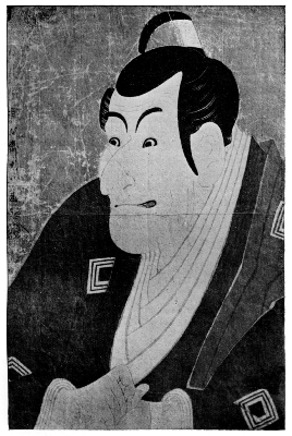 SHARAKU: THE ACTOR ISHIKAWA DANJURO (YEBIZO) AS THE
DAIMYO KO NO MORONAO IN THE DRAMA OF THE FORTY-SEVEN RONIN.