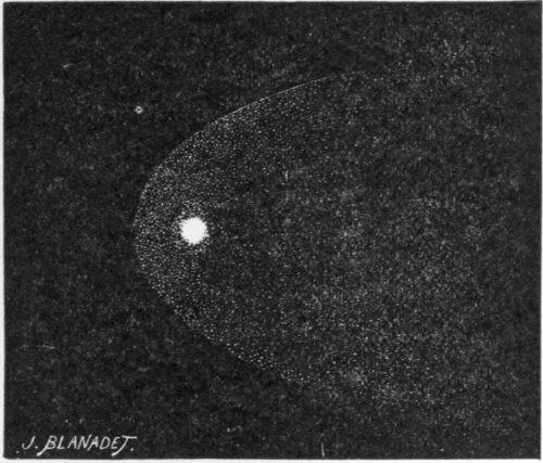 Fig. 20.&mdash;Wells&rsquo;s Comet of 1882, seen in full daylight near the Sun on Sept. 18.