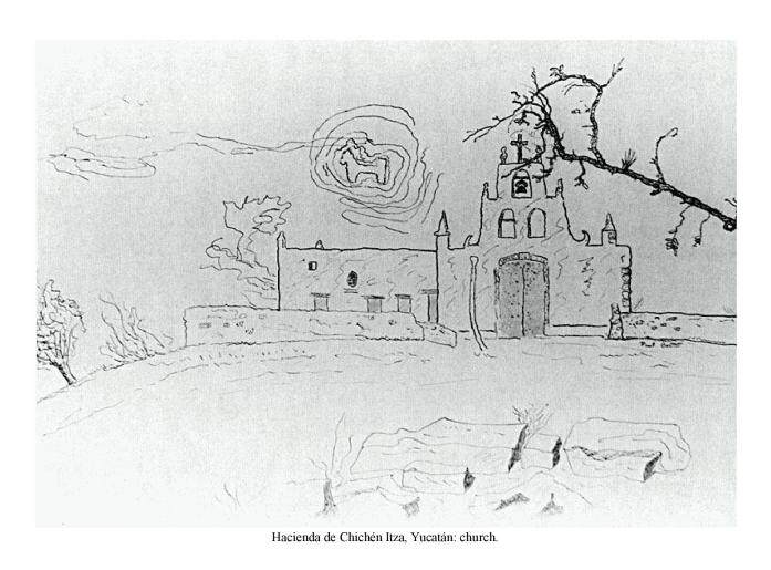 Hacienda de Chich�n Itza, Yucat�n: church.