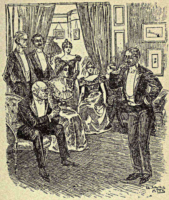 Biffin, centre of attention, looking concerned as he racks his memory