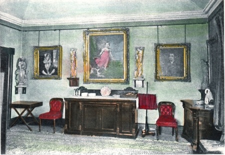 ROOM AT BRANTWOOD

SHOWING PICTURES OF THE BOY RUSKIN AND HIS PARENTS

FROM A PHOTOGRAPH