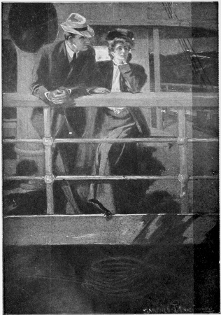 “WHAT I WANT&mdash;I TAKE,” AND THEN, TURNING, HE KISSED HER
SOFTLY, FIERCELY, FULL UPON THE LIPS

See p. 32