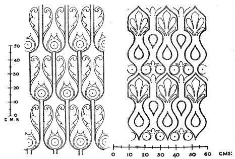 Fig. 159.&mdash;STUCCO DECORATIONS, SÂMARRÂ.