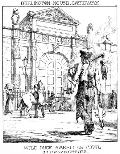 [Image unavailable: BURLINGTON HOUSE, GATEWAY.

WILD DUCK RABBIT OR FOWL.

STRAWBERRIES.]