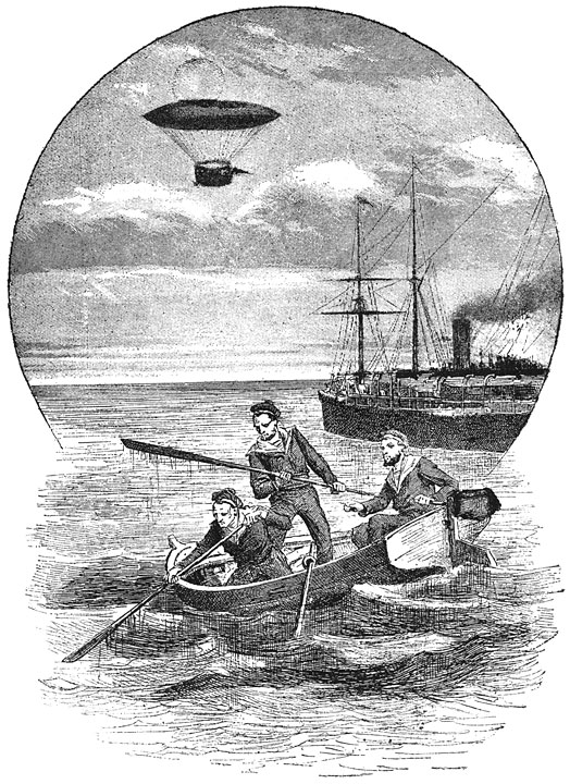 De matrozen wendden pogingen aan om deze d�p�che op te visschen. Blz. 64.