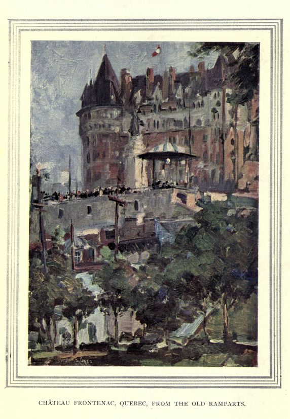 CH�TEAU FRONTENAC, QUEBEC, FROM THE OLD RAMPARTS.