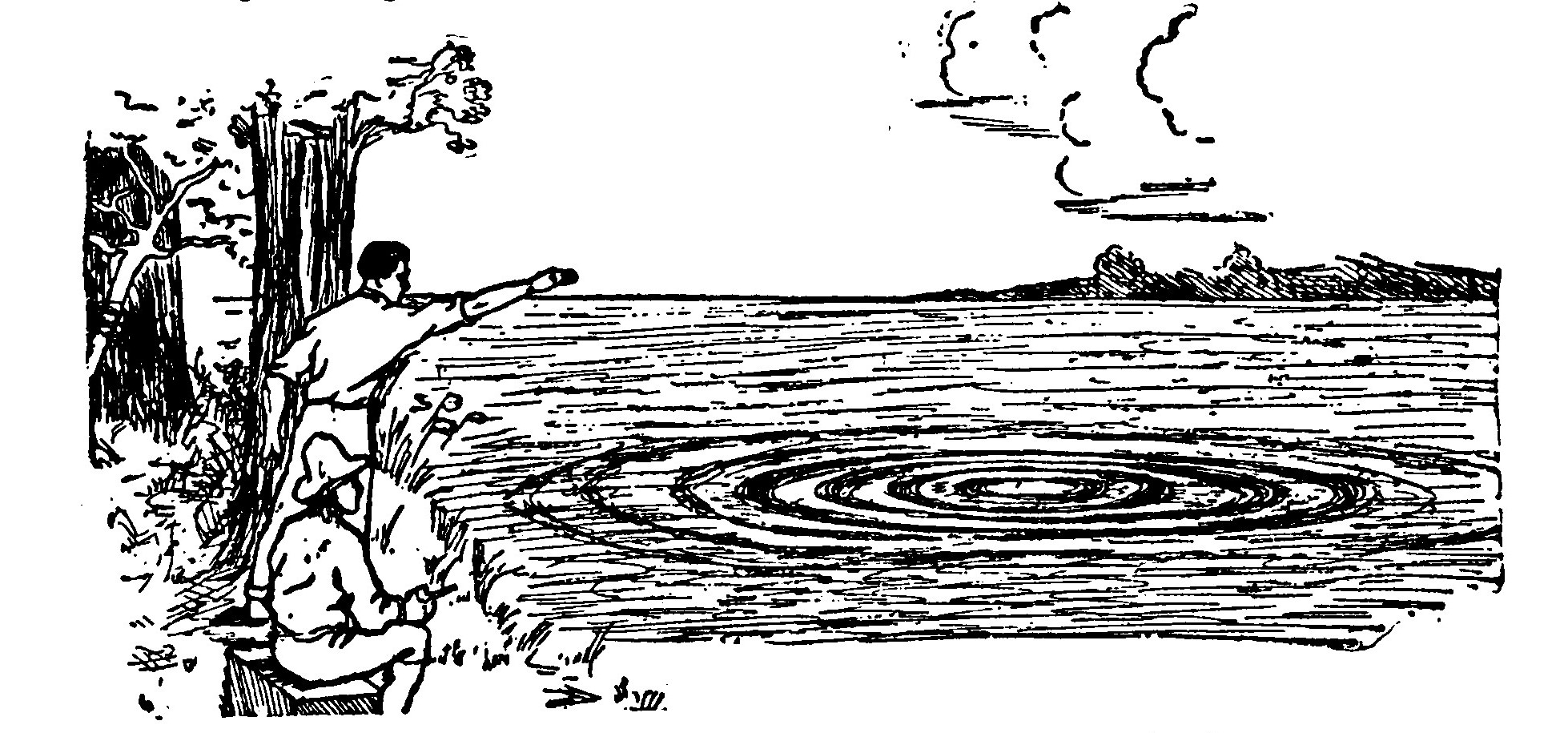 Fig. 193.—Little Waves spread out from the Spot.