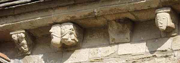 Corbels along the east end of the south face