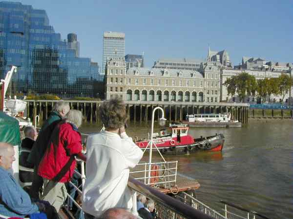 Waverley being turned by the tug